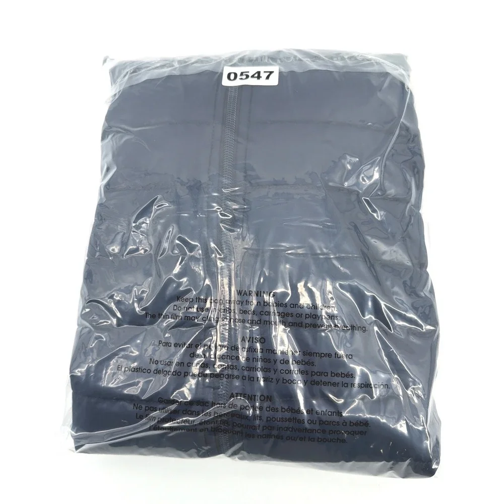 Columbus State University Puffer Vest Mens Large Navy Blue Quilted Full Zip NEW